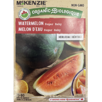 McKenzie Organic Seed Watermelon Sugar Baby Pkg.