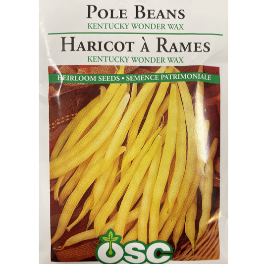 OSC Seeds Pole Beans Kentucky Wonder Wax