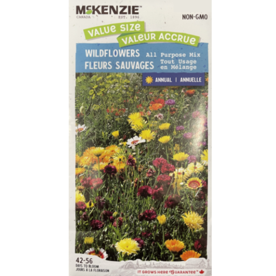 McKenzie Seeds Wildflowers All Purpose Mix Value Size