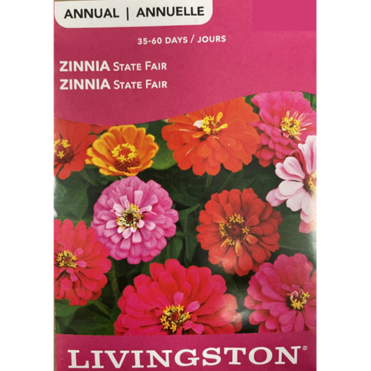 Livingston Seeds Zinnia State Fair Mix Pkg