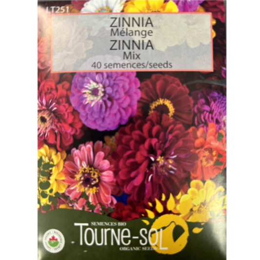 Tourne-Sol Zinnia Mix Pkg.