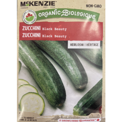 McKenzie Organic Seed Zucchini Black Beauty Pkg.