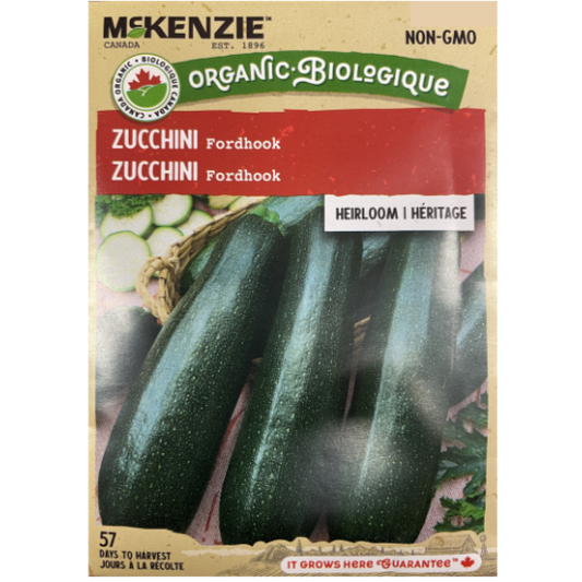 McKenzie Organic Seed Zucchini Fordhook Pkg.