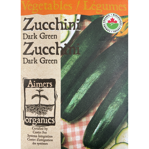 Aimers Organics Squash Zucchini Dark Green Pkg.