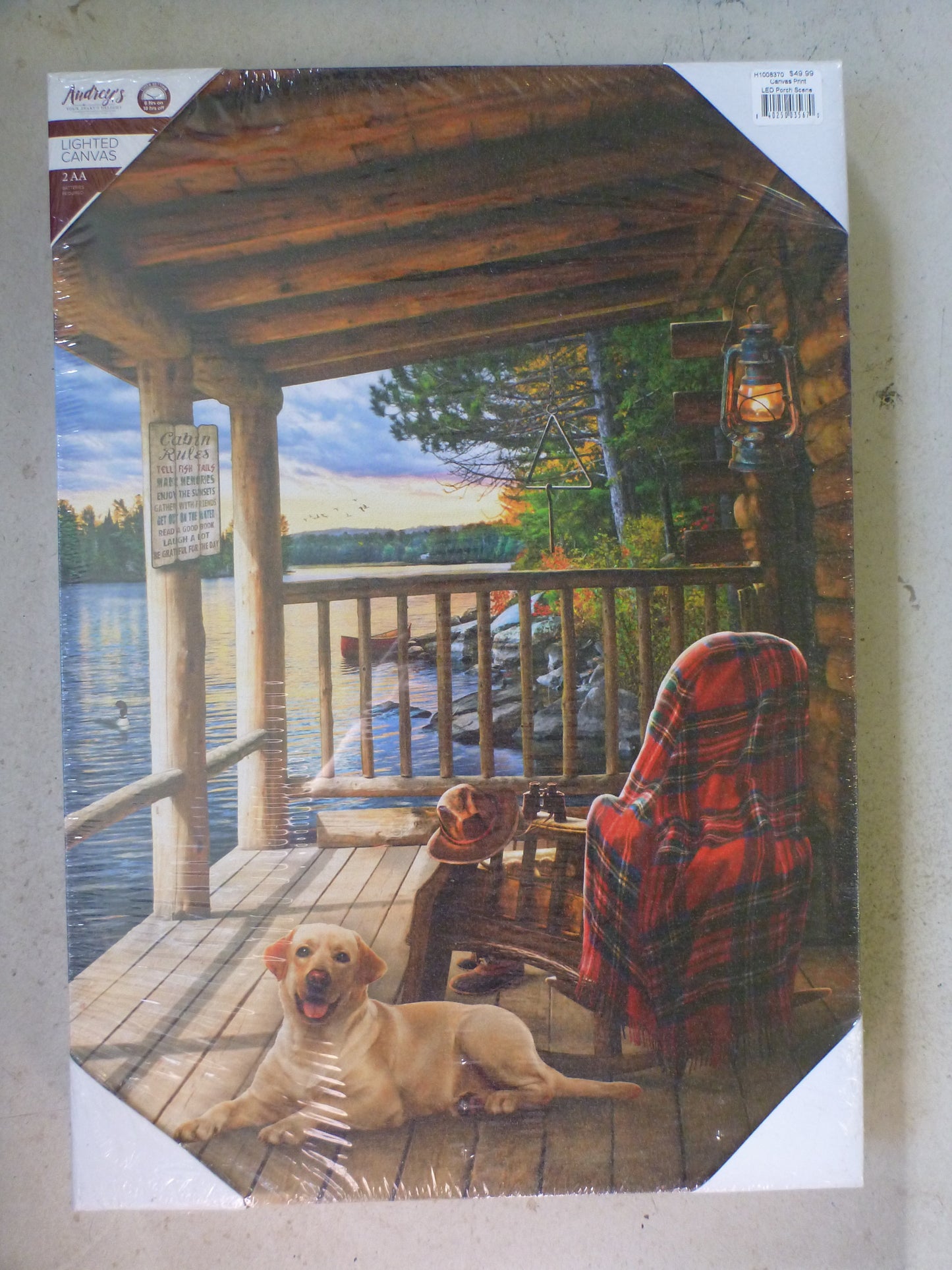 LED Wall Art - Dog On A Porch