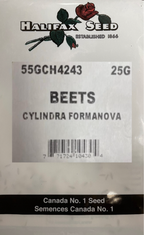 Halifax Seed Beets Cylindra Formanova 25g