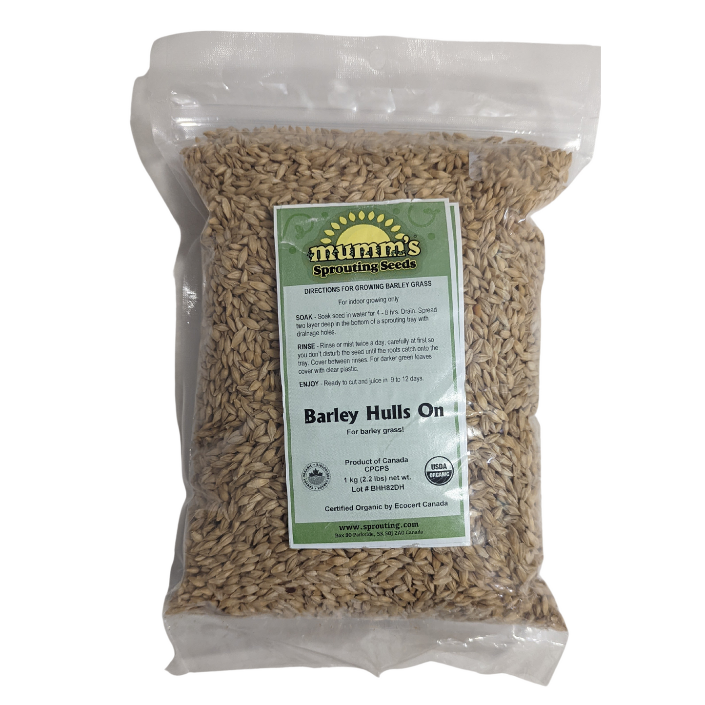 Mumm's Sprouts Barley (Hulls On) 1 Kg