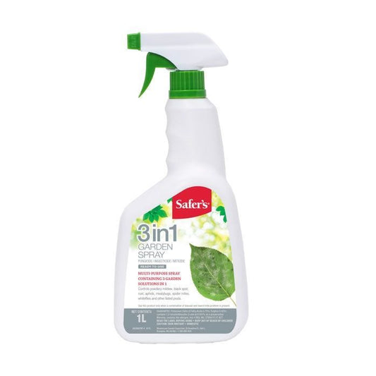 Safers 3 in 1 Garden Spray Fungicide, Insecticide and Miticide