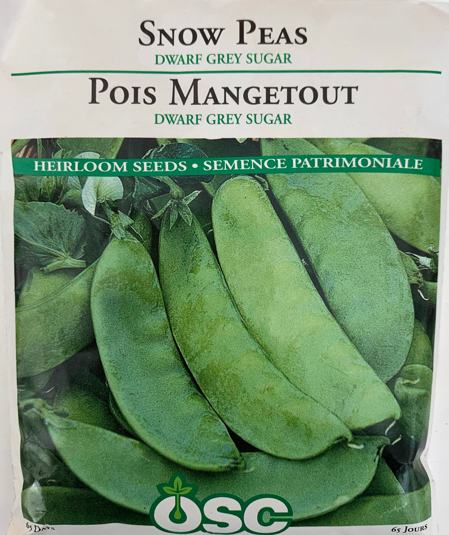 OSC Seeds Pea Dwarf Grey Sugar Large Pack